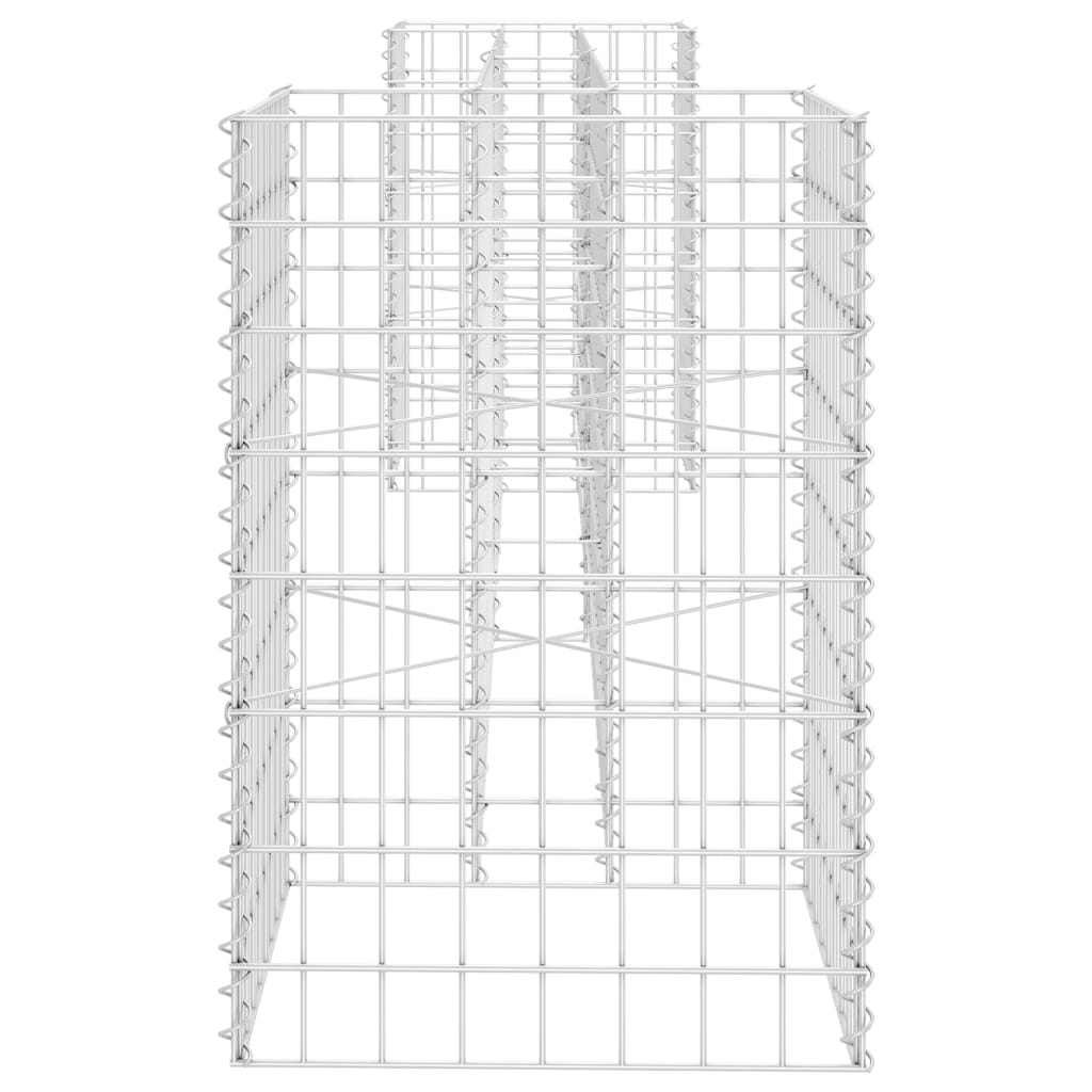 Planteringsgabion H-formad stål 260x40x60 cm