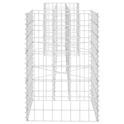 Planteringsgabion H-formad stål 260x40x60 cm