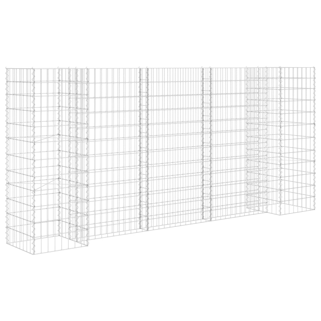 Planteringsgabion H-formad stål 260x40x120 cm