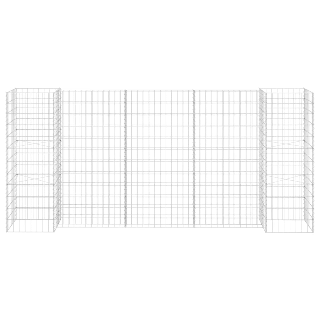 Planteringsgabion H-formad stål 260x40x120 cm