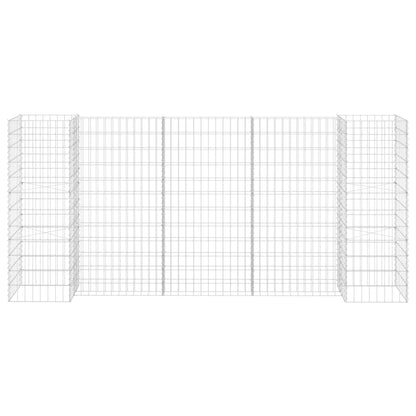 Planteringsgabion H-formad stål 260x40x120 cm