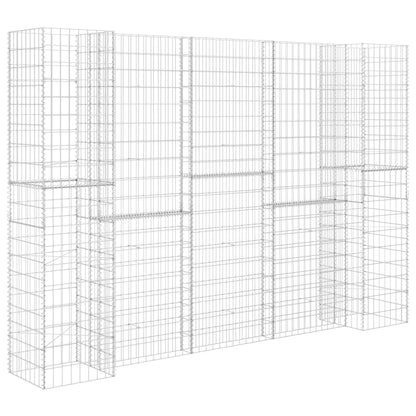 Planteringsgabion H-formad stål 260x40x180 cm