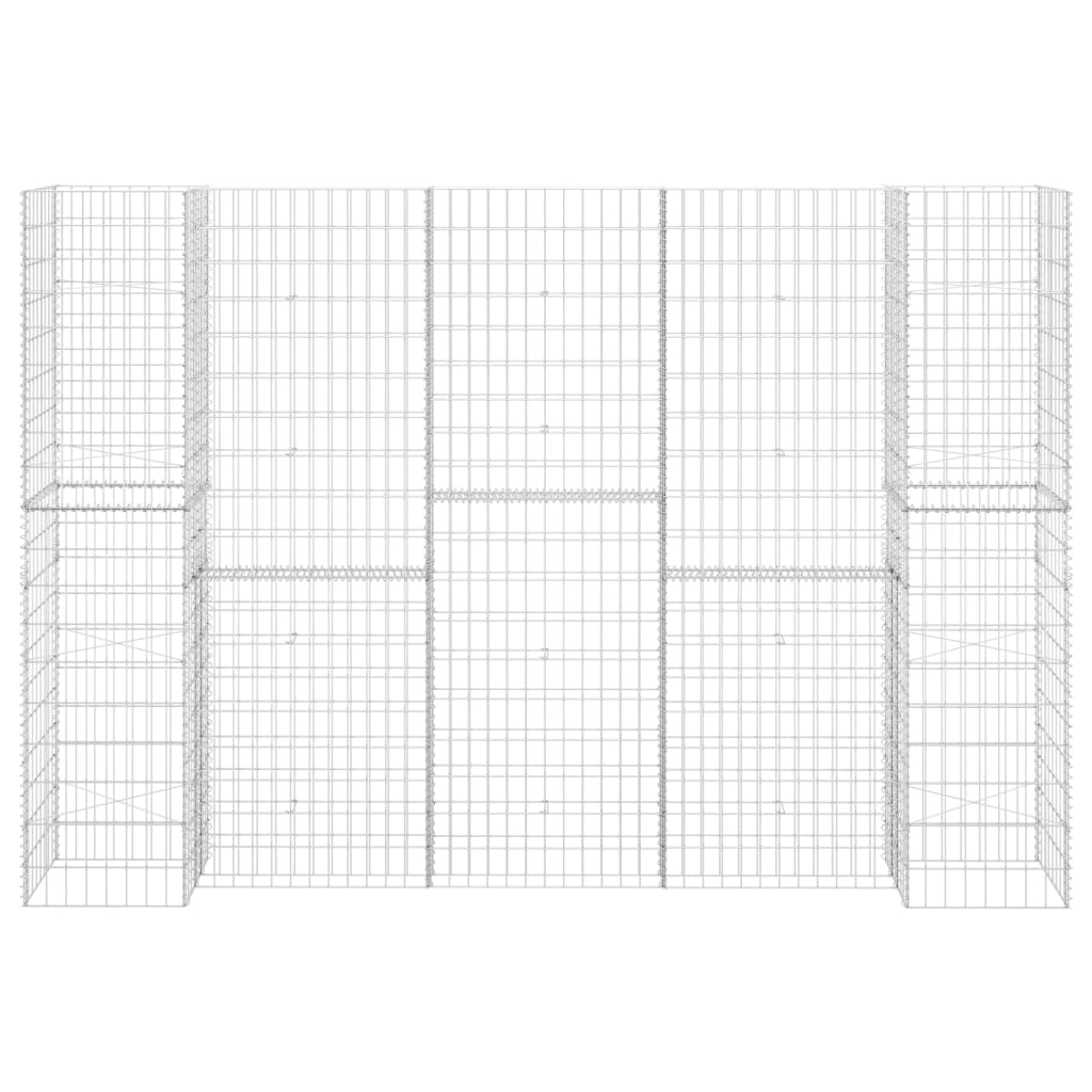 Planteringsgabion H-formad stål 260x40x180 cm