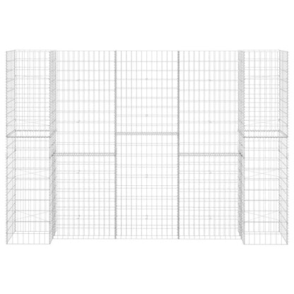 Planteringsgabion H-formad stål 260x40x180 cm