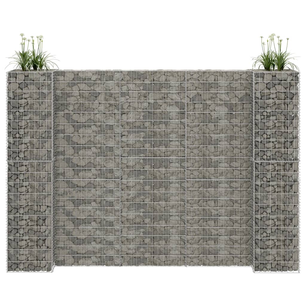 Planteringsgabion H-formad stål 260x40x180 cm