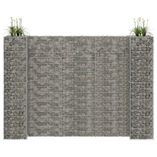 Planteringsgabion H-formad stål 260x40x180 cm