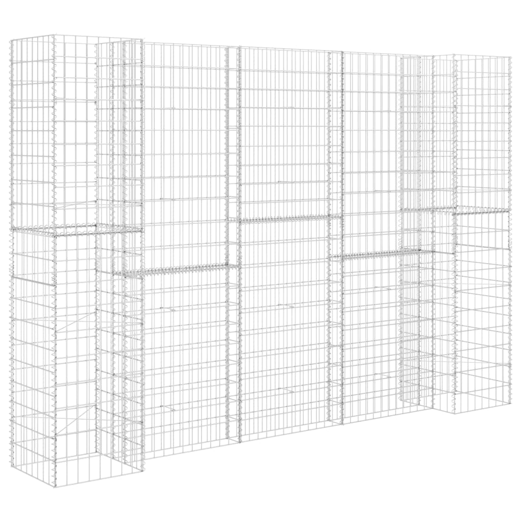 Planteringsgabion H-formad stål 260x40x200 cm