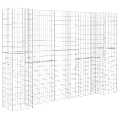 Planteringsgabion H-formad stål 260x40x200 cm