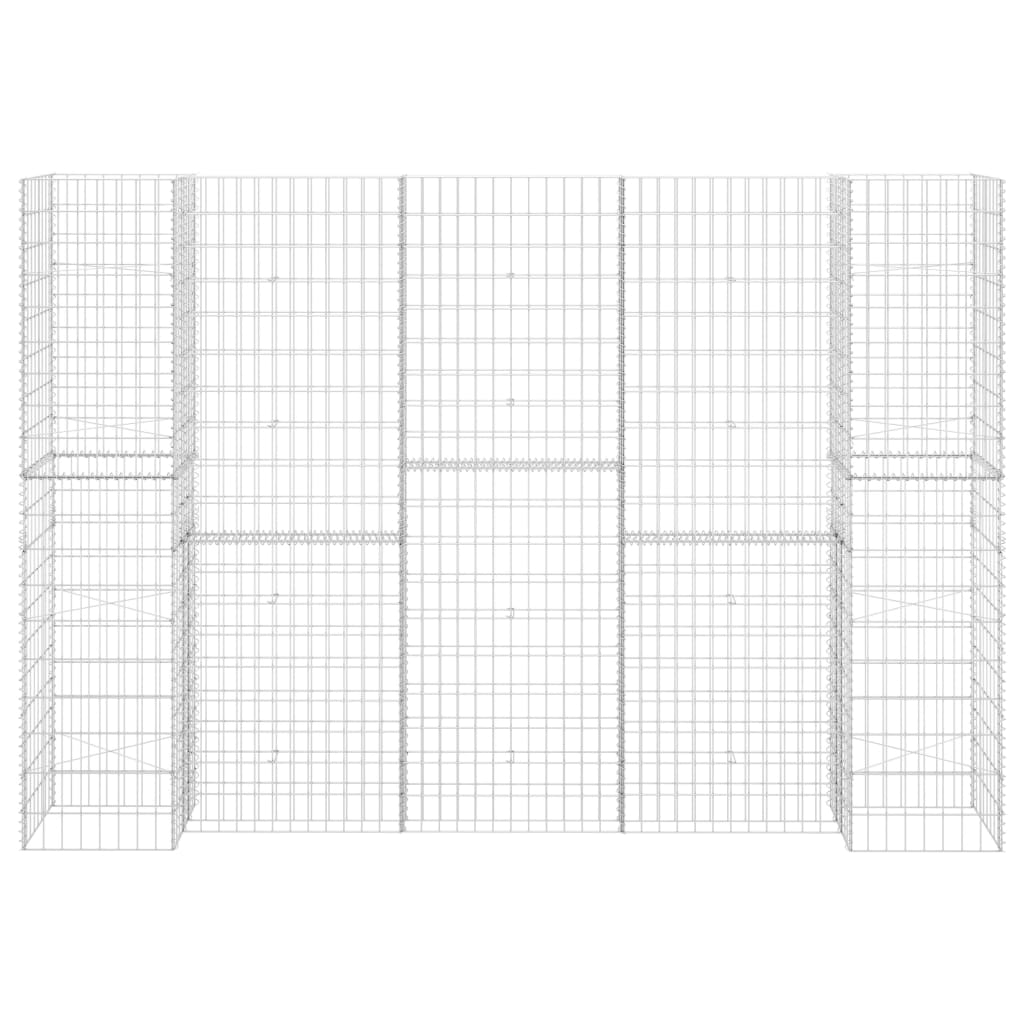 Planteringsgabion H-formad stål 260x40x200 cm