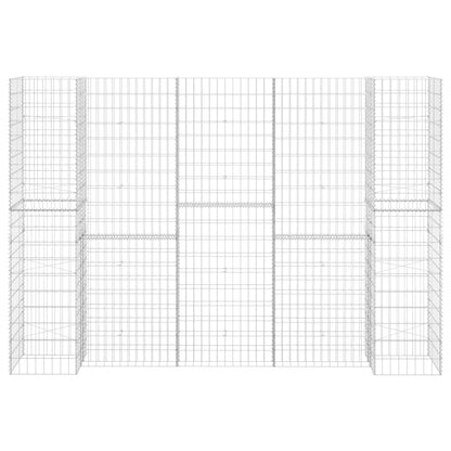 Planteringsgabion H-formad stål 260x40x200 cm