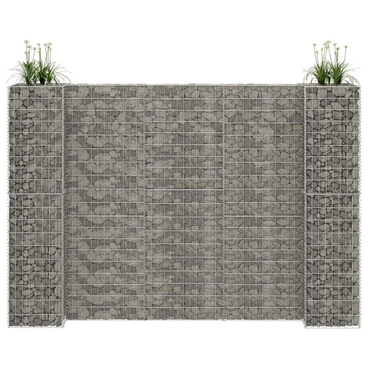 Planteringsgabion H-formad stål 260x40x200 cm