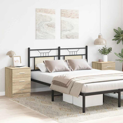 Sängbord 2 st sonoma ek 38x35x56 cm konstruerat trä