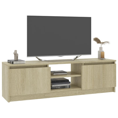 Tv-bänk sonoma-ek 120x30x35,5 cm konstruerat trä