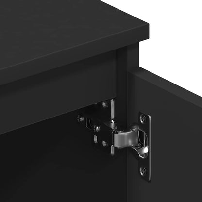 Tv-bänk svart 140x40x35,5 cm konstruerat trä