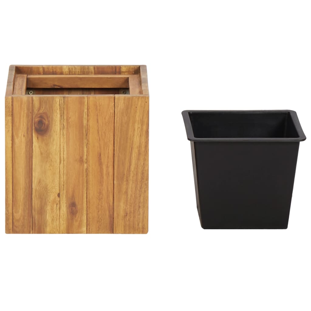 Trädgårdskruka upphöjd 24,5x24,5x25 cm massivt akaciaträ