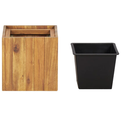 Trädgårdskruka upphöjd 24,5x24,5x25 cm massivt akaciaträ