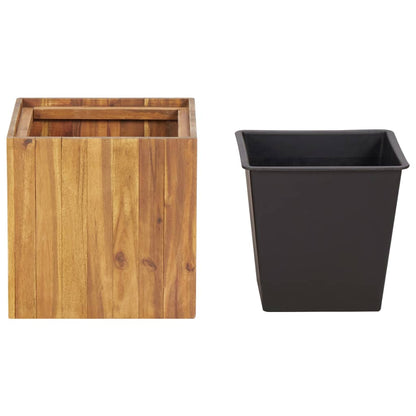 Trädgårdskruka upphöjd 33,5x33,5x33,5 cm massivt akaciaträ