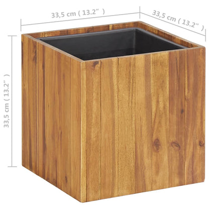Trädgårdskruka upphöjd 33,5x33,5x33,5 cm massivt akaciaträ