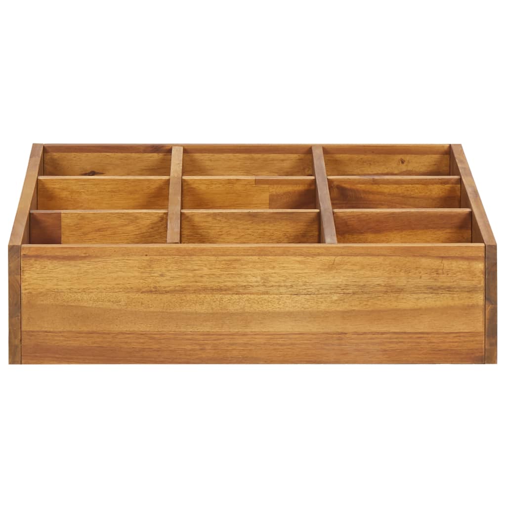 Odlingslåda för örter upphöjd massivt akaciaträ 60x60x15 cm