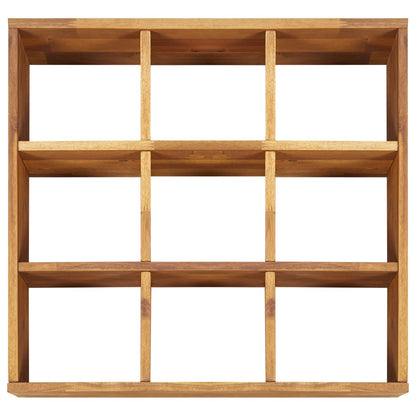 Odlingslåda för örter upphöjd massivt akaciaträ 60x60x15 cm