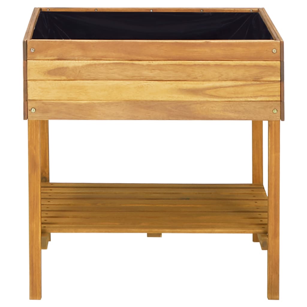 Förhöjd odlingslåda 78,5x58,5x78,5 cm massivt akaciaträ