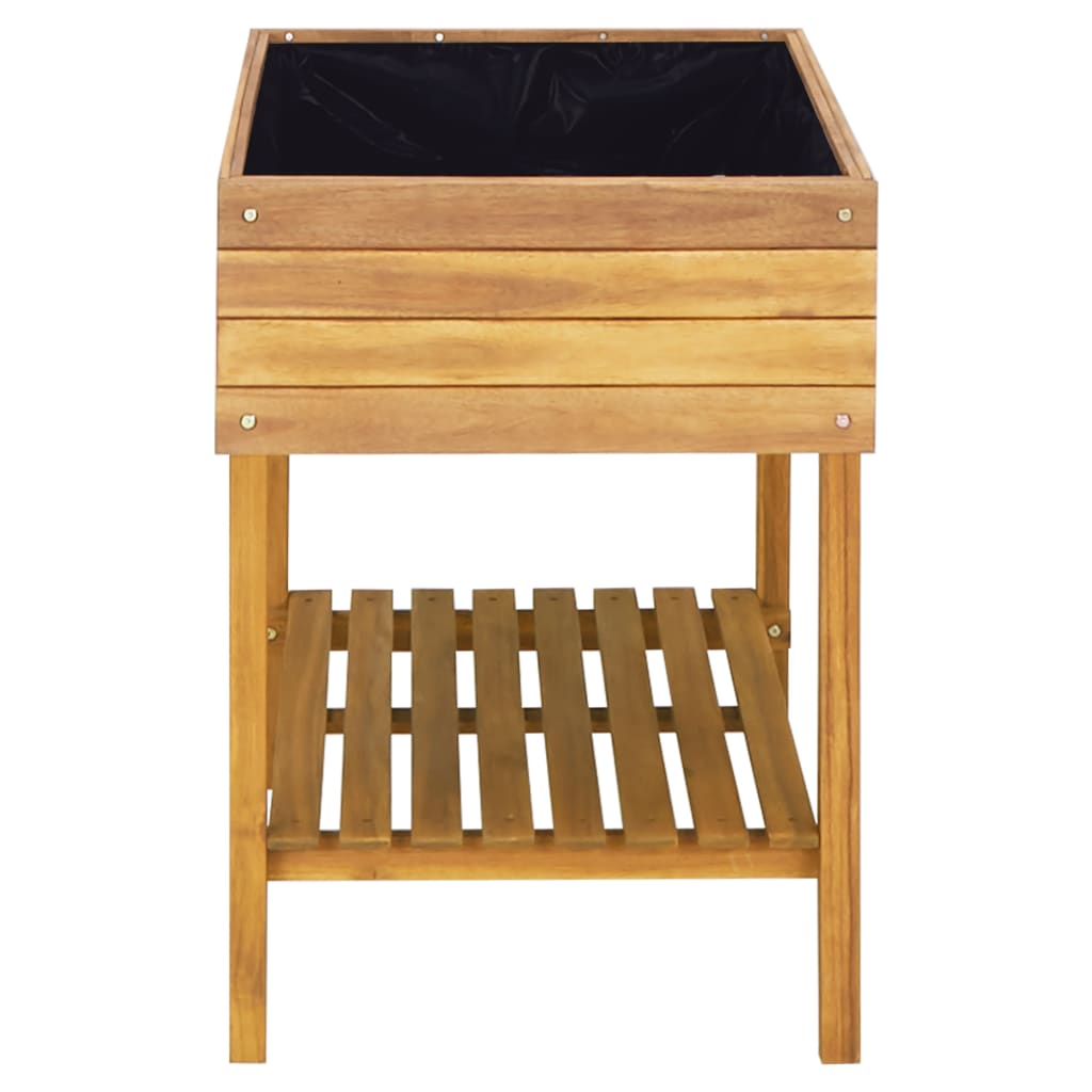 Förhöjd odlingslåda 78,5x58,5x78,5 cm massivt akaciaträ