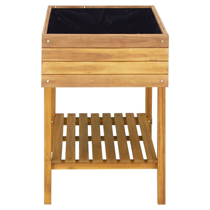 Förhöjd odlingslåda 78,5x58,5x78,5 cm massivt akaciaträ
