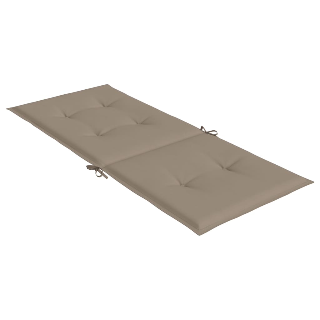 Stolsdynor 2 st taupe 120x50x3 cm tyg