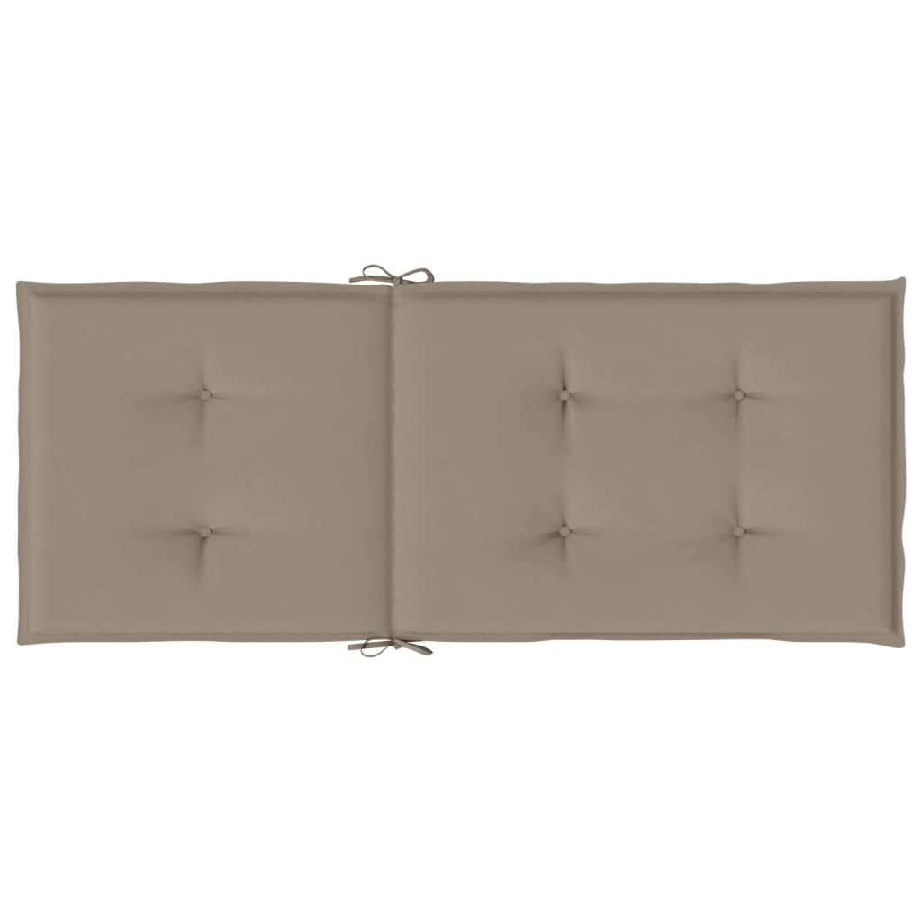 Stolsdynor 2 st taupe 120x50x3 cm tyg