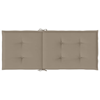 Stolsdynor 2 st taupe 120x50x3 cm tyg