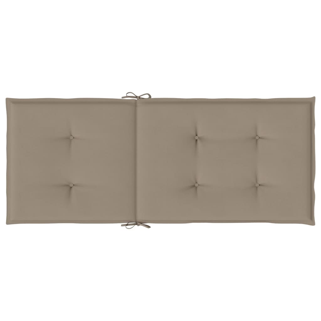 Stolsdynor 4 st taupe 120x50x3 cm tyg