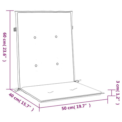 Stolsdynor 4 st svart 100x50x3 cm oxfordtyg