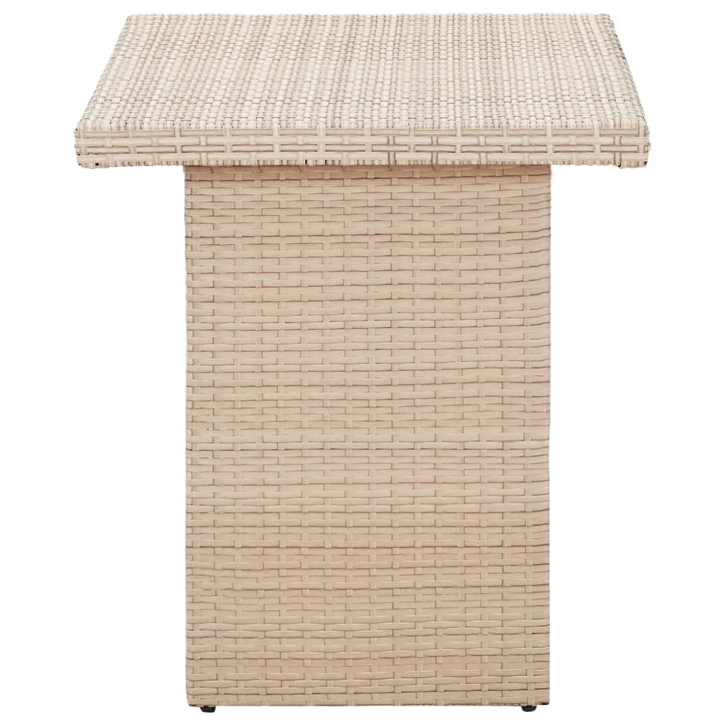 Trädgårdsbord beige 110x60x67 cm konstrotting