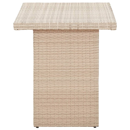 Trädgårdsbord beige 110x60x67 cm konstrotting