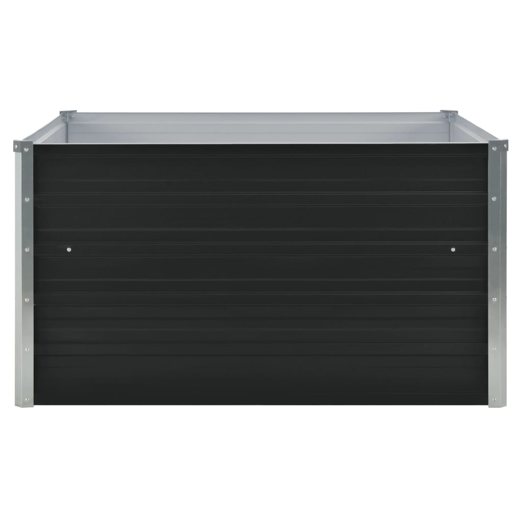 Odlingslåda 100x100x45 cm galvaniserat stål antracit