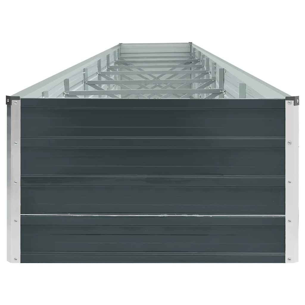 Odlingslåda upphöjd galvaniserat stål 600x80x45 cm antracit