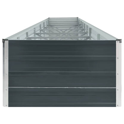 Odlingslåda upphöjd galvaniserat stål 600x80x45 cm antracit