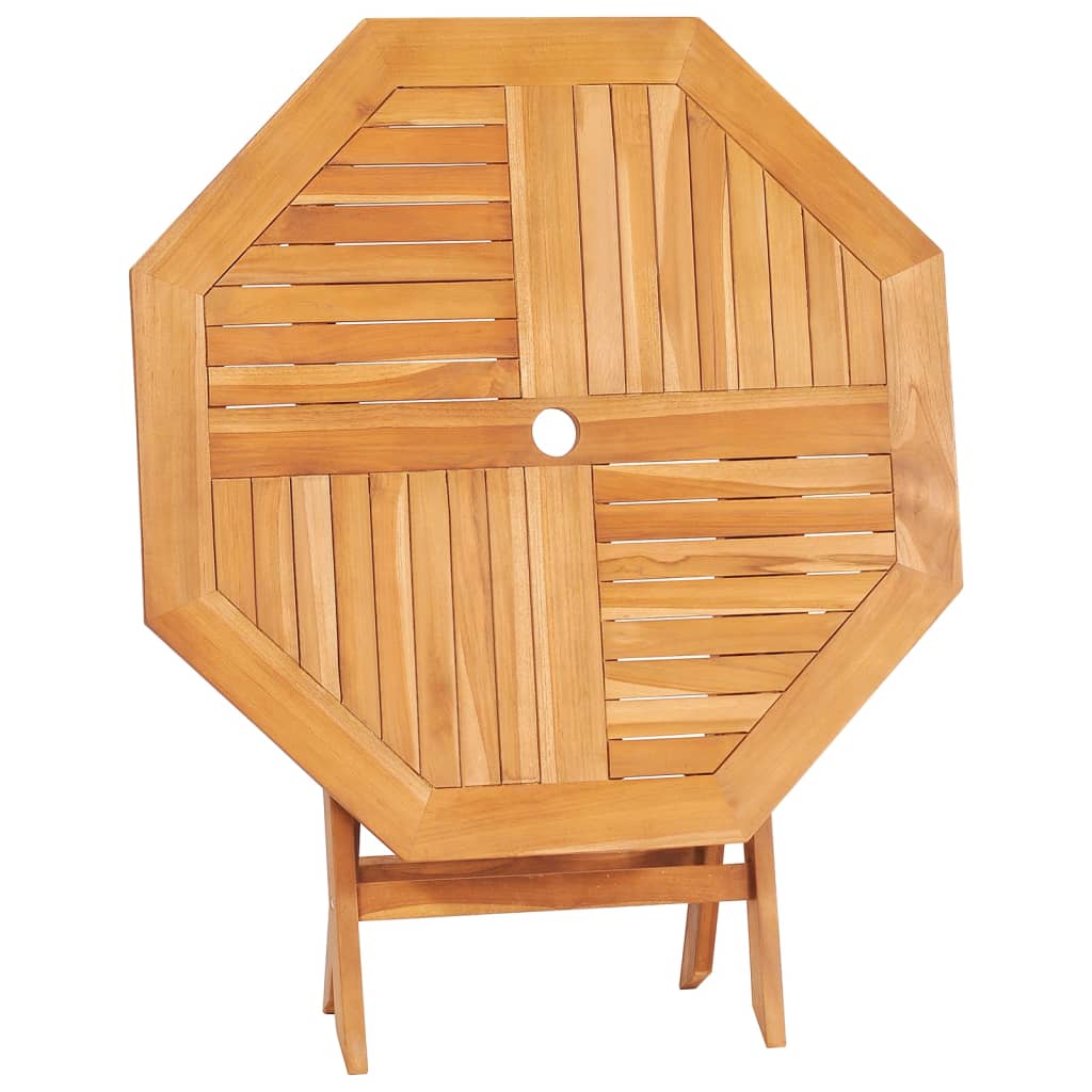 Hopfällbart trädgårdsbord 85x85x76 cm massiv teak