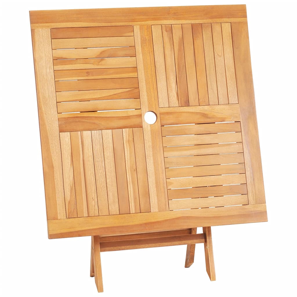 Hopfällbart trädgårdsbord 85x85x76 cm massiv teak