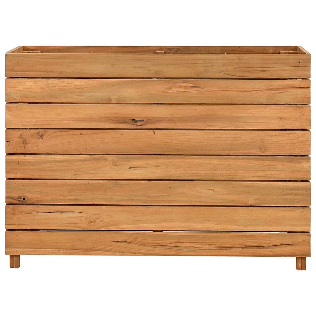 Blomlåda upphöjd 100x40x72 cm återvunnet teakträ och stål