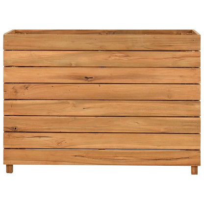 Blomlåda upphöjd 100x40x72 cm återvunnet teakträ och stål