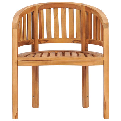 Bananstol massiv teak