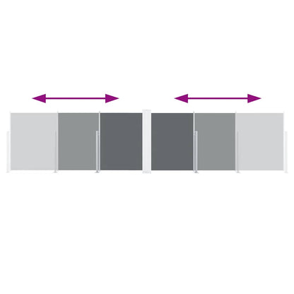 Infällbar sidomarkis antracit 120x600 cm