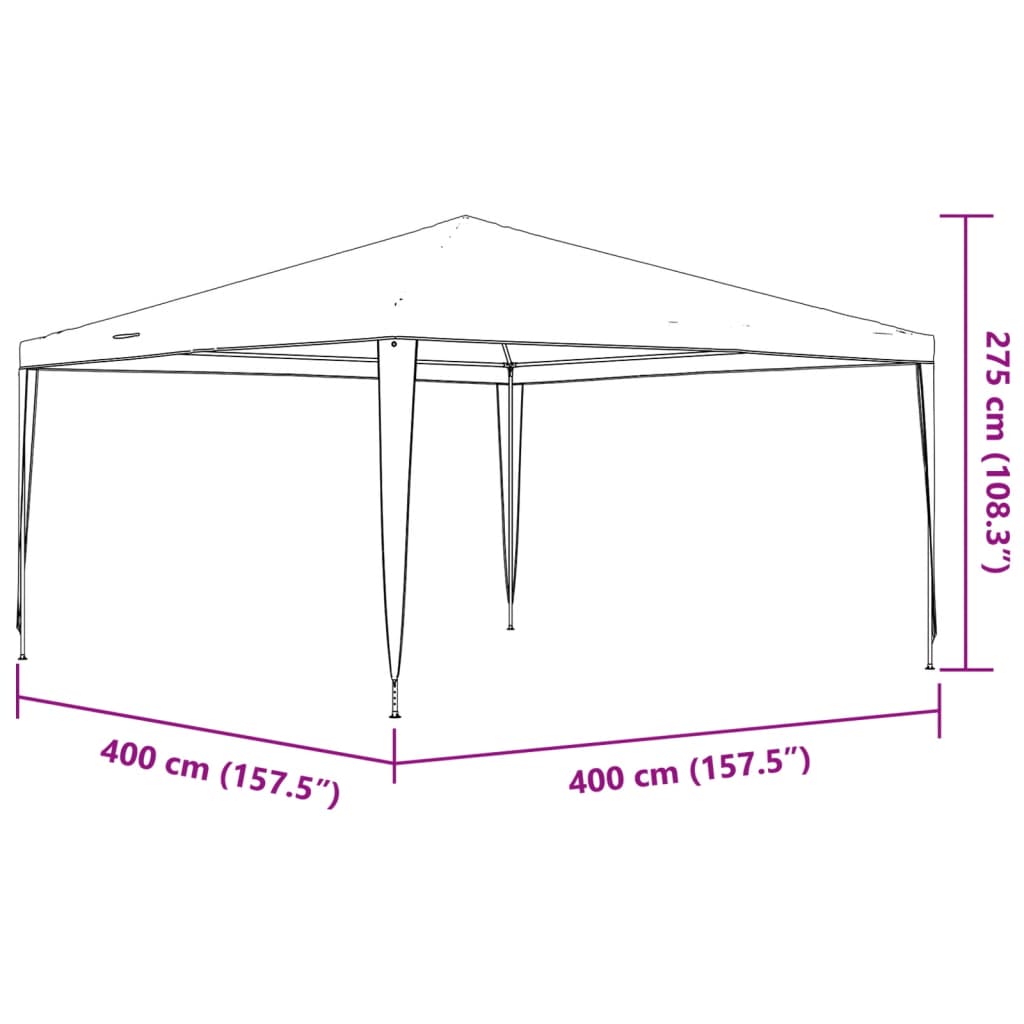 Partytält 4x4 m vit