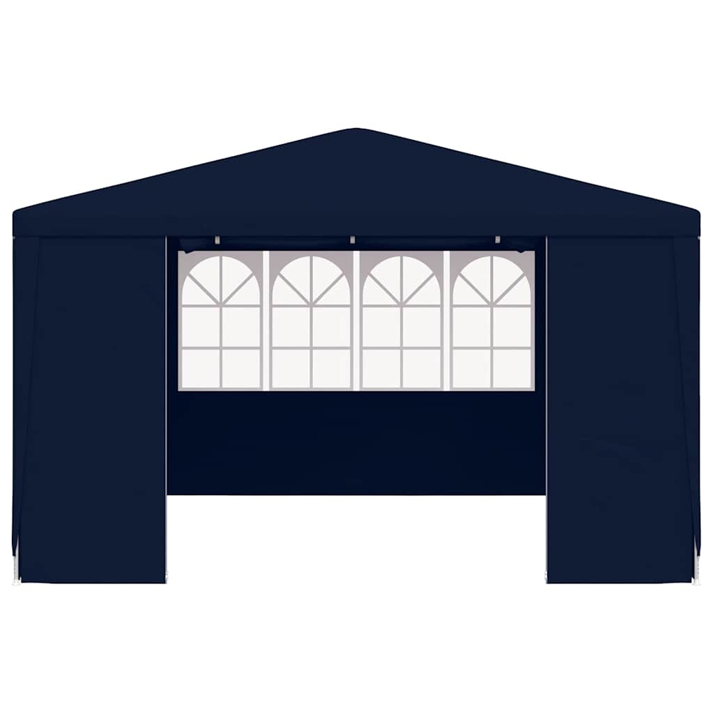 Professionellt partytält med väggar 4x4 m blå 90 g/m²