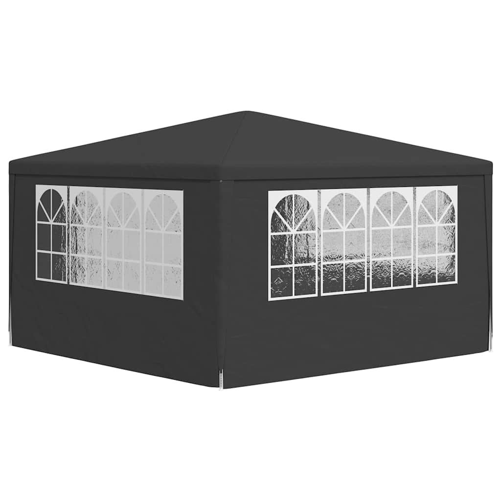 Professionellt partytält med väggar 4x4 m antracit 90 g/m²