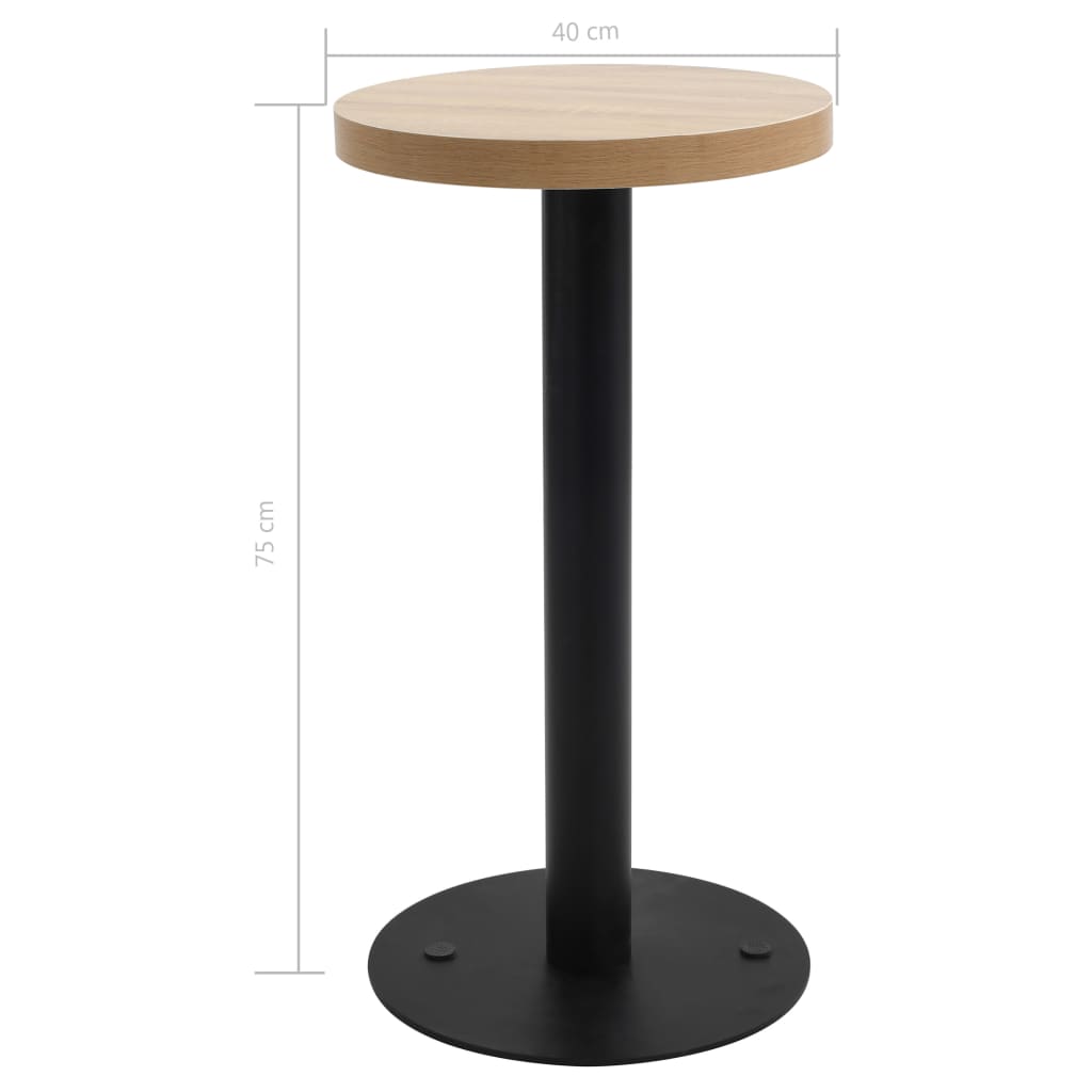 Bistrobord ljusbrun 40 cm MDF