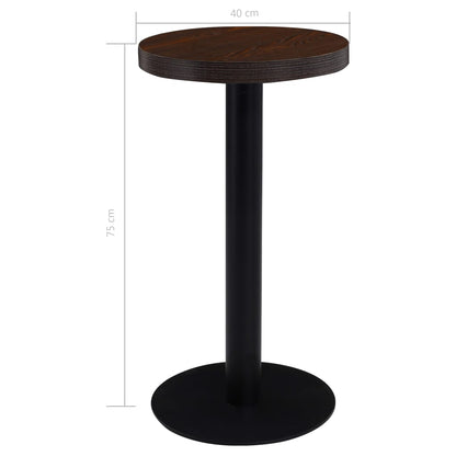 Bistrobord mörkbrun 40 cm MDF