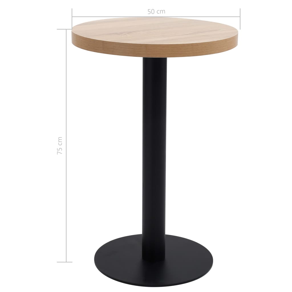 Bistrobord ljusbrun 50 cm MDF