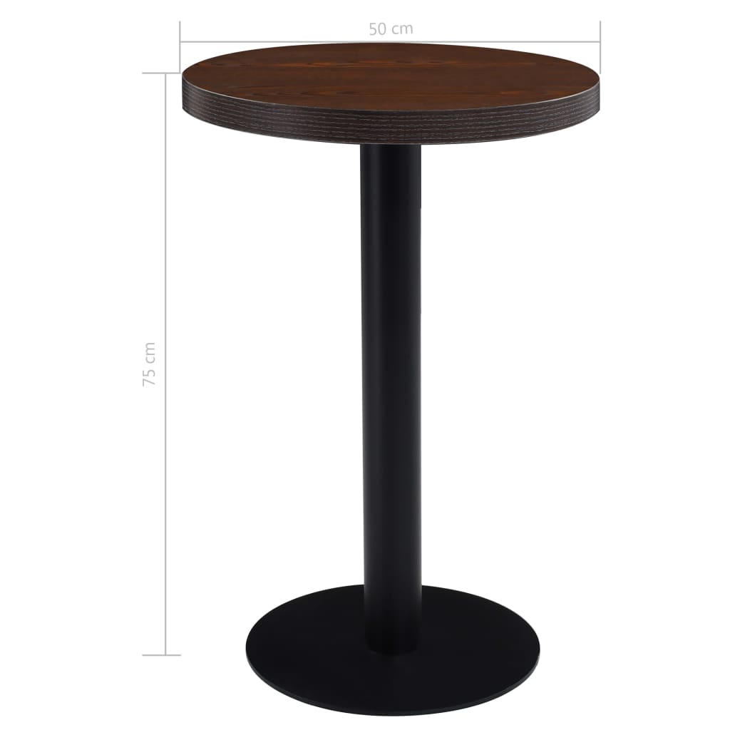 Bistrobord mörkbrun 50 cm MDF